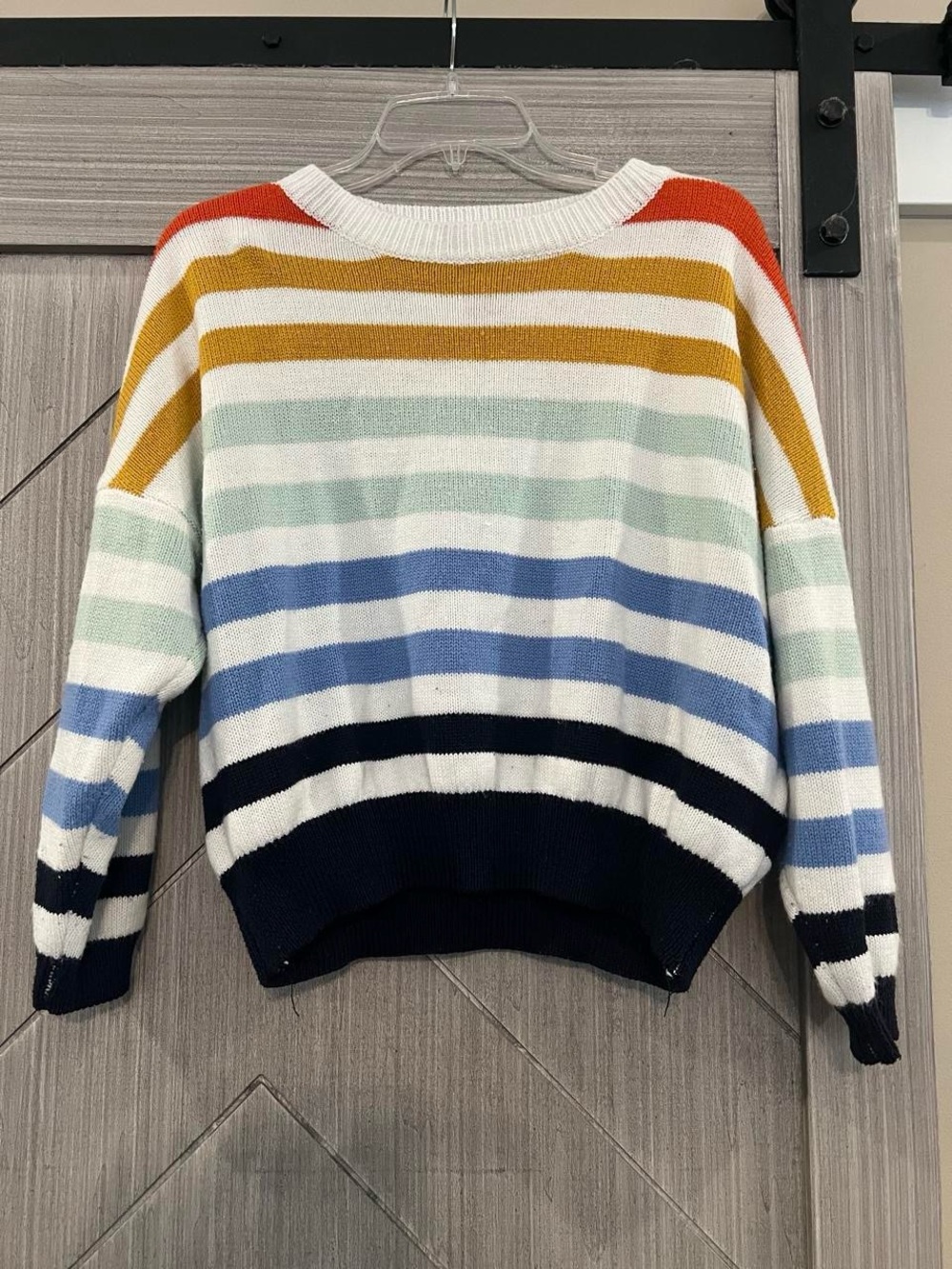 Striped Multicolor Crewneck Sweater - Women